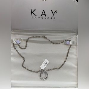 K A Y  14k gold and diamond necklace